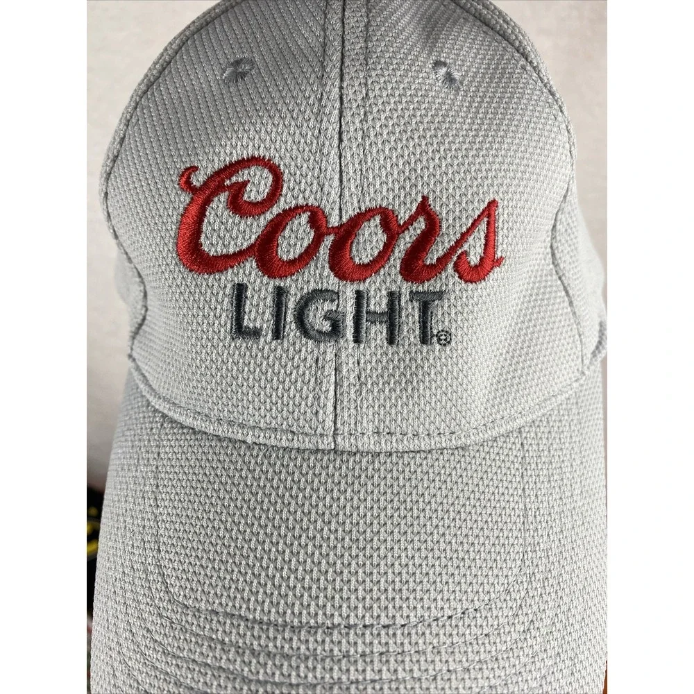 Coors Light Cap Hat One Size Fitted Embroidered Logo Golfer Racing Rodeo Fishing